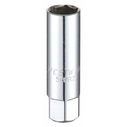 Westward Spark Plug Socket,9/16 in, Steel 54PR22