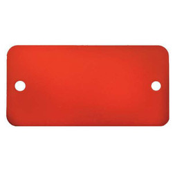 C.H. Hanson Blank Tag,Alum,1 1/2in H,3in W,Red,PK5  43043