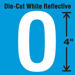 Stranco Die-Cut Refl. Letter Label,O,4In H,PK5 DWR-4-O-5