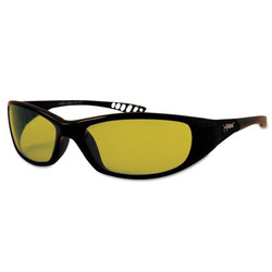 KleenGuard™ V40 Hellraiser Safety Glasses, Black Frame, Amber Lens 20541