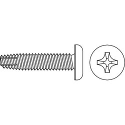 Manufacturer Varies Thread Cutting Screw,#4,Pan,1/4"L,PK100 PPTCIF0-400250-100P