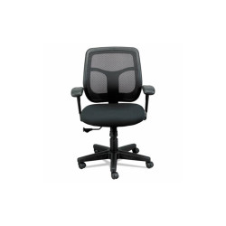 Eurotech Apollo Mid-Back Mesh Chair, 18.1" To 21.7" Seat Height, Black MT9400BK