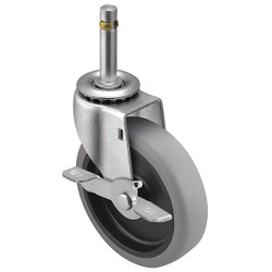 Shepherd Hardware Stem Caster,5"dia,Polyurethane,150lb PRE50273ZN-TPUB