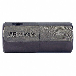 Apex Tool Group Torsion Bit,Metric,5/8",Hex,19mm,1-9/16"  SZ-10-19MM