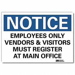 Lyle Notice Sign,10x14in,Reflective Sheeting U5-1194-RD_14X10