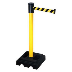 Retracta-Belt Barrier Post with Belt,40 In. H,15 ft. L 322YA-BYD