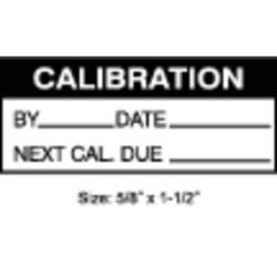 Stranco Calibration Label,ENG,Black/White,PK350 TC-10927