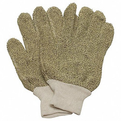 Condor Heat-Resistant Gloves,L,Brown/Yellow,PR 5MPK4