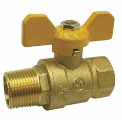Manufacturer Varies Manual 2-Way Ball Valve,NPT,Brass G-MBB-25TH
