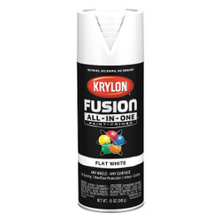 Krylon Spray Paint,White,Flat,12 oz. K02730007