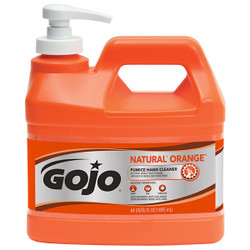 Gojo® Natural* Orange™ Pumice Hand Cleaner, 0.5 gal Pump Bottle, 1/Each