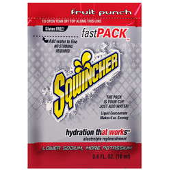 Sqwincher® FastPack® Single Serve, 0.6 oz Packs, 6 oz Yield