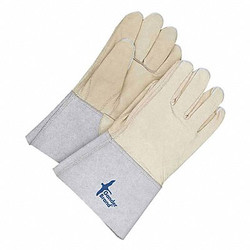 Bdg Leather Gloves,Cowhide Palm,Gauntlet 60-1-1274-11
