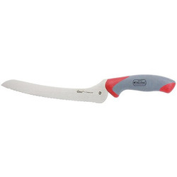 Clauss Serrated Knife,9" Blade,Gray/Red Handle 18748