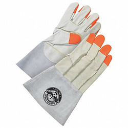 Bdg Leather Gloves,Gauntlet Cuff,M 60-1-1275-M