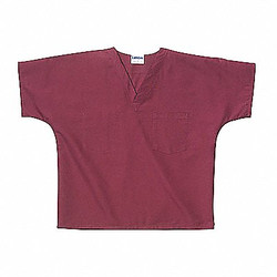 Landau Scrub Shirt,L,Wine,Unisex 7502RWPLRG