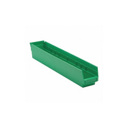 Quantum Storage Systems Shelf Bin,Green,Polypropylene,4 in QSB105GN