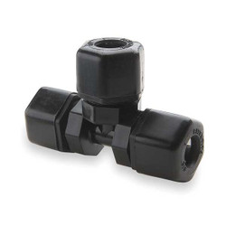 Parker Union Tee,Polypropylene,Comp,3/8In P6TU6
