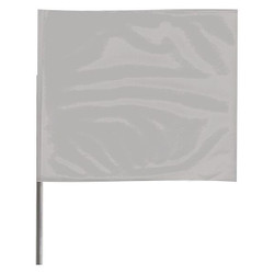 Sim Supply Marking Flag,18", Silver,PVC,PK100  4518SV-200