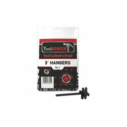 Toolhanger Polypro Plastic,Tool Hanger,Black,PK7 3007