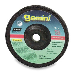 Norton Abrasives Depressed Center Wheel,T27,5x1/4x7/8,AO  66252843598