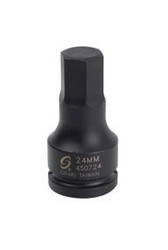3/4" Dr Hex Impact Socket, 24mm 450724
