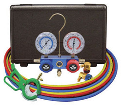 Dual Aluminum 2-Way Manifold with Can Tap Valve 98660-PROM