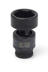 3/8" Dr Universal Impact Socket, 22mm 322UM