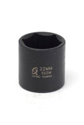 3/8" Dr Impact Socket, 22mm 322M