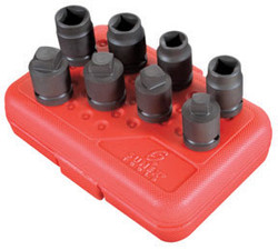 1/2" Drive, Drain/Pipe Plug Impact Socket Set,  8 Pc. 2841