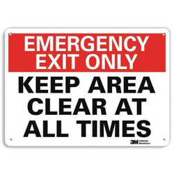 Lyle Emergency Sign,10 in x 14 in,Aluminum U7-1088-NA_14x10