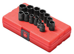 3/8" Dr 12Pt Met Impact Socket Set, 13 Pc. 3675