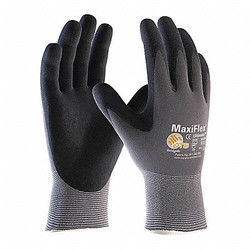 Pip Coated Glove,Nitrile,XS,Blk/Gray, 34-874/XS