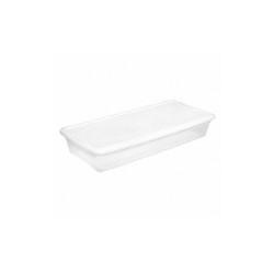 Sterilite Storage Tote Clear White Polypropylene 19608006