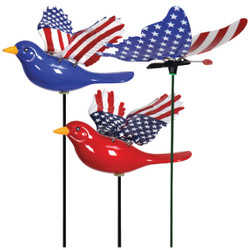 Exhart WindyWings 16 In. H. Plastic Patriotic Bird Garden Stake 05452 Pack of 24