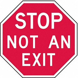 Lyle Rflctv Exit & Entrance Stop Sign,12x12in ST-026-12HA