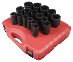 17 Pc. 3/4" Drive SAE Deep Impact Socket Set 4685