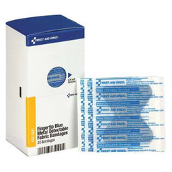 First Aid Only Fingertip Bandages,Metal Detect,PK20 FAE-3041