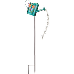Regal Art & Gift 35 In. Blue Dragonfly Watering Can LED Solar Stake Light 12131