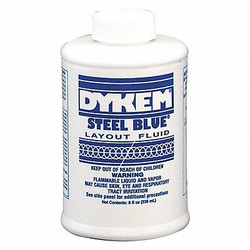 Dykem Layout Fluid,Blue,8 oz. Bottle  80400
