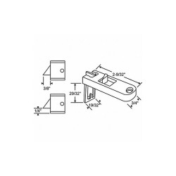 Manufacturer Varies Window Latch,Black,11/32 in L,3/4 in W 83-607BA-1