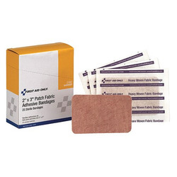 First Aid Only Strip Bandages,3"x2",Fabric,PK25  G160