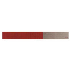 Oralite Reflective Tape,Red/White,18 in.L,2 in.W 18352