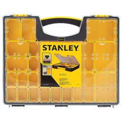 Stanley ComprtBx,DblPcLtchs,Clr/Blk/Ylw,2 1/8 in  014725R