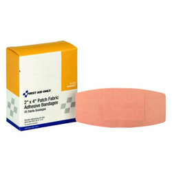 First Aid Only Strip Bandages,4"x2",Fabric,PK25 H109