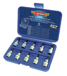 10 Piece 5 Lobe Tamperproof  Star Plus Security Driver Set V5PSD