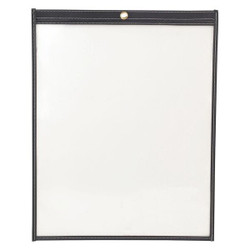 Baw Plastics Job Ticket Holder,Clear,15" H SEWN HDR 12X15 BLK