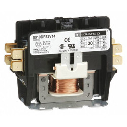 Square D DefPurposeMagContactor,24VAC,2P,30A 8910DP32V14