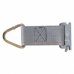 Kinedyne Rope Tie-Off,2" W,Steel,Gray,PK2 660001-2PKGRA