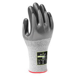 Showa Coated Gloves,Black/Gray,2XL,PR 576XXL-10